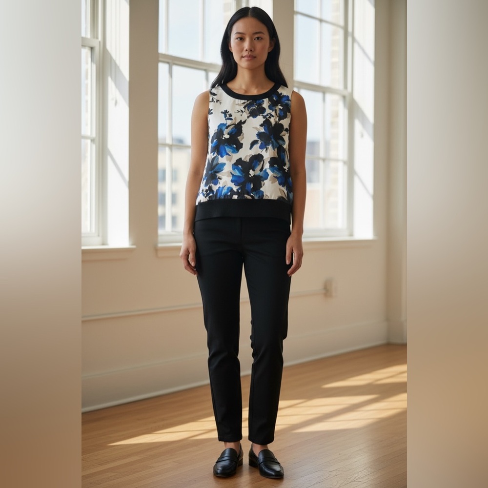 St John Knit/Satin Top